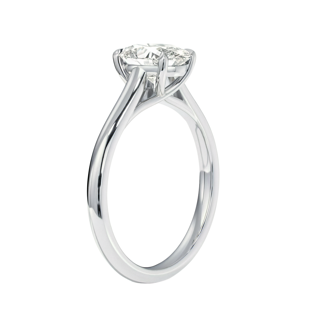 Basilica - Oval - White Gold - Plain