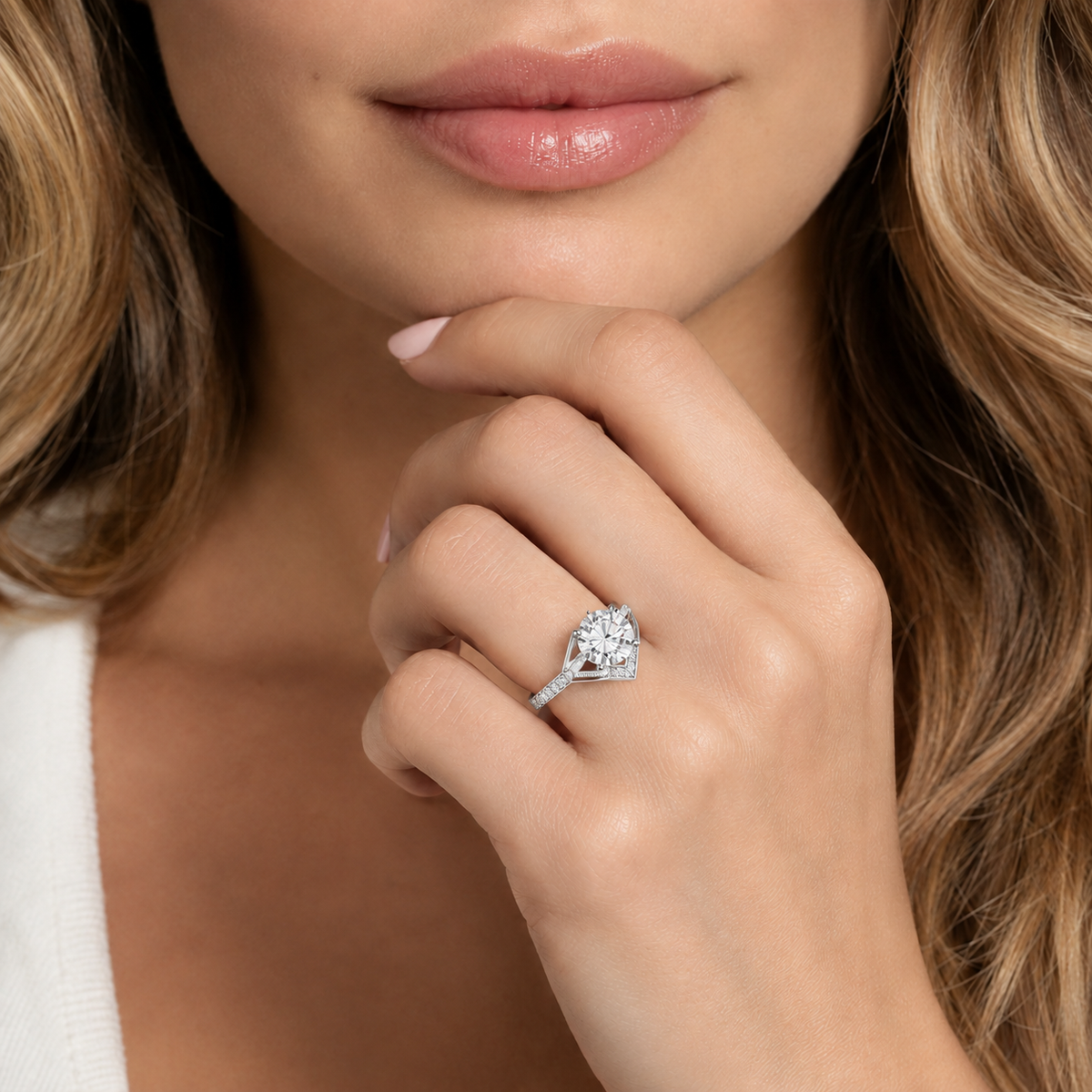 Blaire - Round - Platinum - Channel
