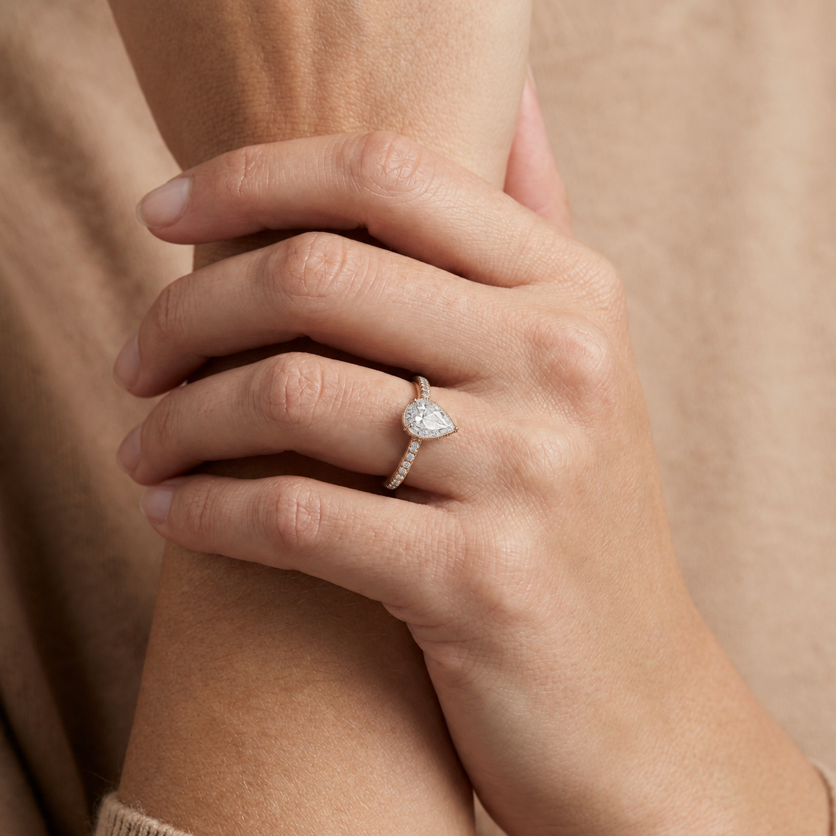 Bailey - Pear - Rose/White Tone - Pavé