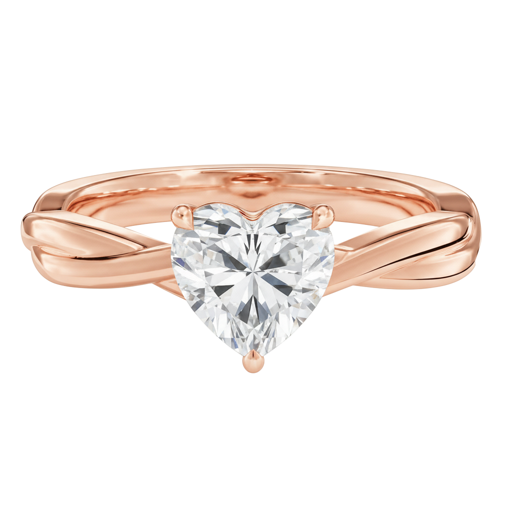 Wreath - Heart - Rose Gold - Plain