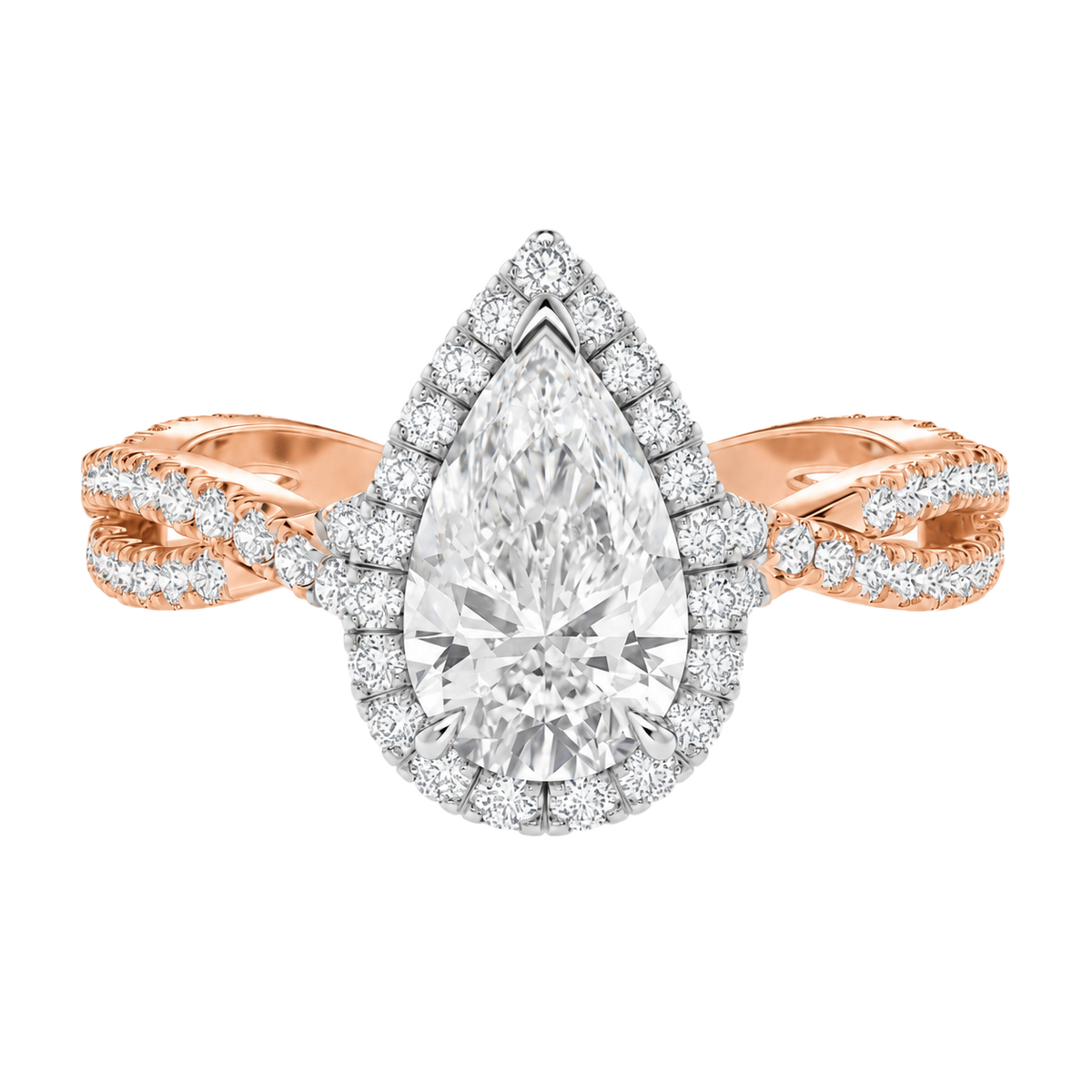 Braid - Pear - Rose/White Tone - Pavé