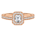 Deneuve - Asscher - Rose Gold - Channel