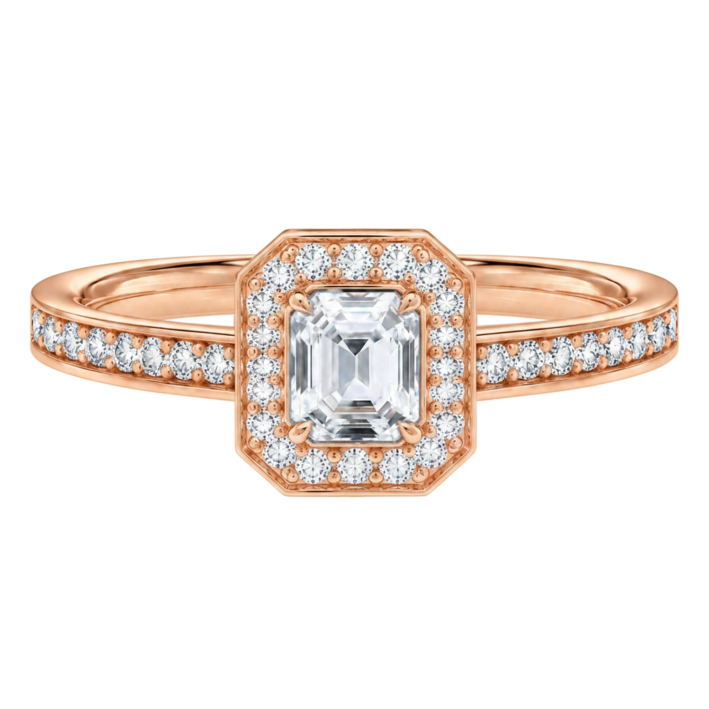 Deneuve - Asscher - Rose Gold - Channel