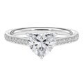 Basilica - Heart - Platinum - Pavé