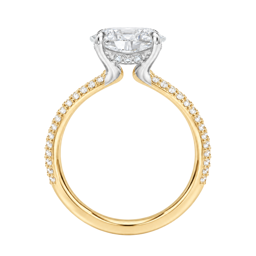 Meridian - Emerald - Yellow/White Tone - Pavé