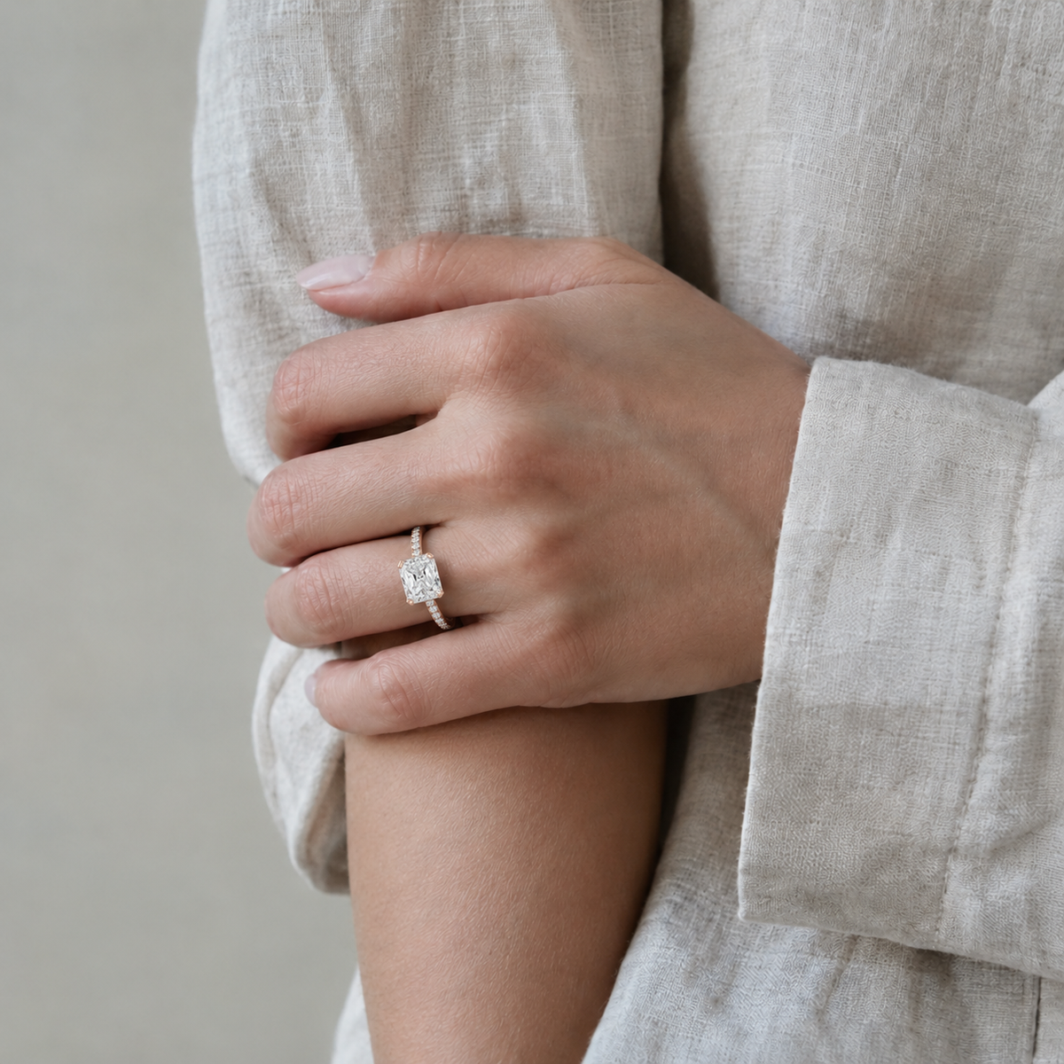Solenne - Radiant - Rose Gold - Pavé