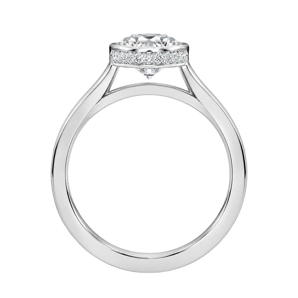 Solenne - Marquise - White Gold - Channel