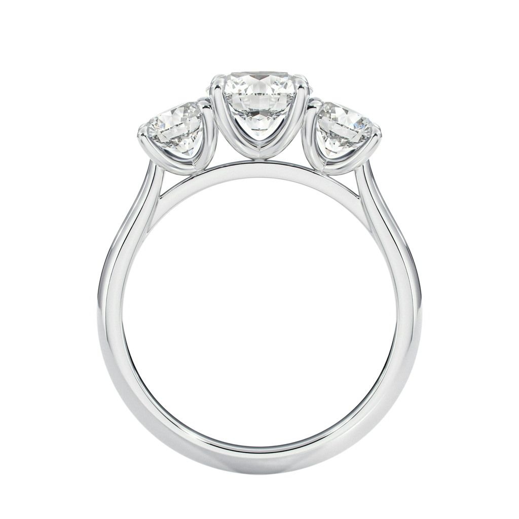Trinity - Round - White Gold - Plain
