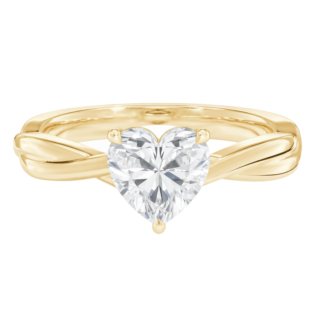 Wreath - Heart - Yellow Gold - Plain