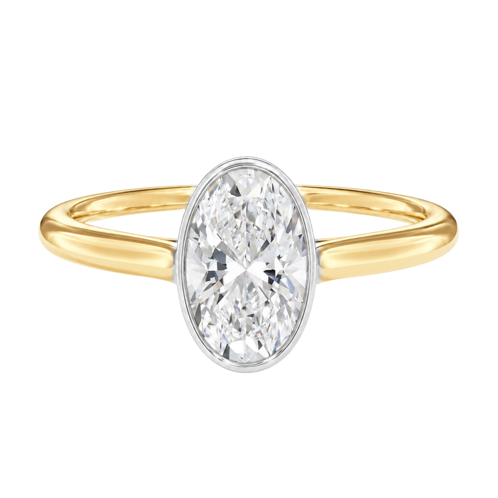 Solenne - Oval - Yellow/White Tone - Plain