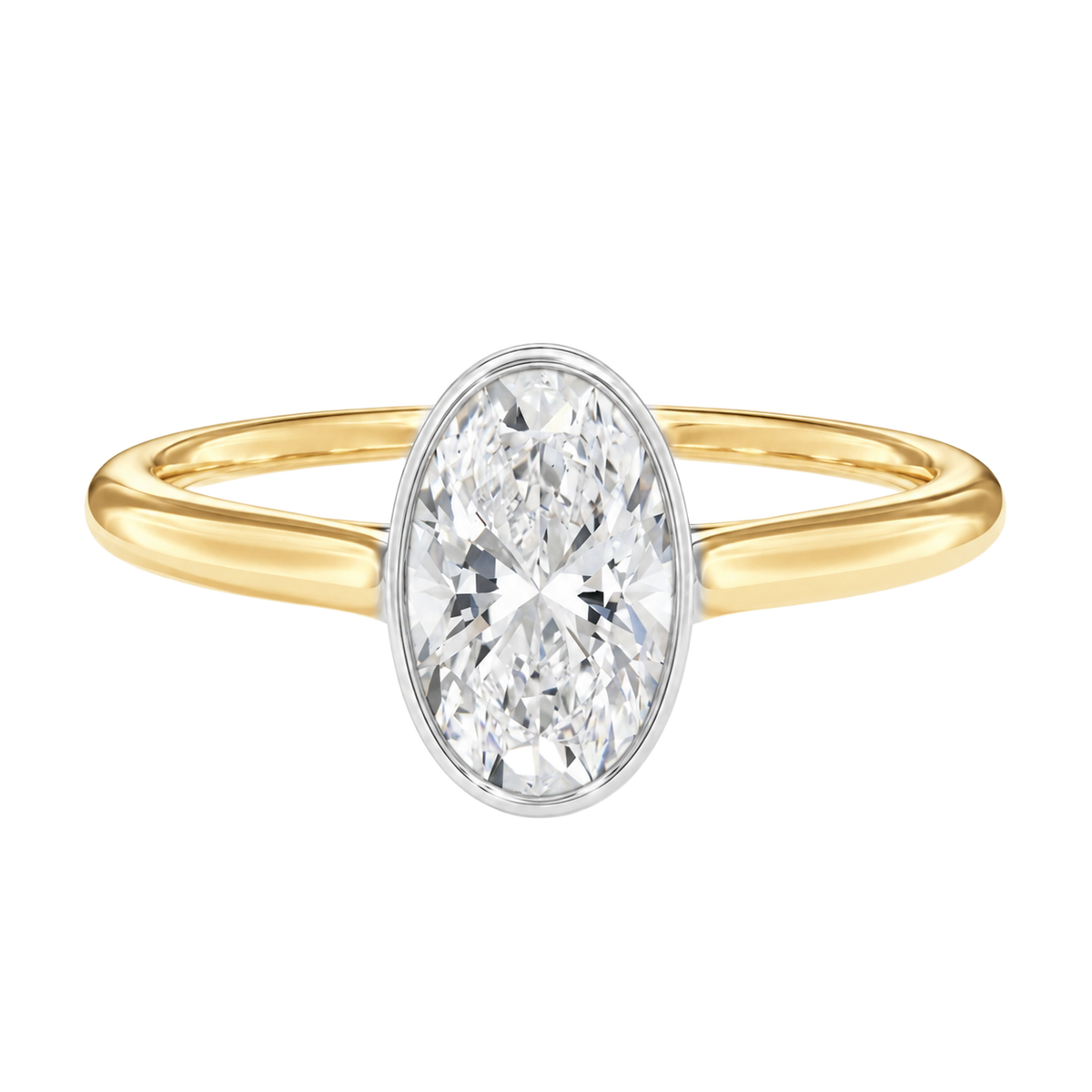 Solenne - Oval - Yellow/White Tone - Plain
