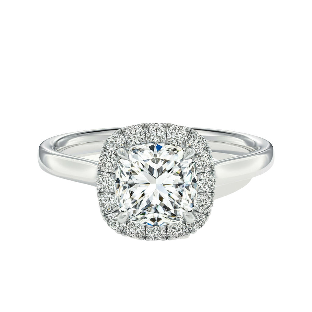 Cordelia - Cushion - Platinum - Plain