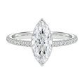 Solenne - Marquise - Platinum - Pavé