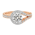 Orbit - Round - Rose/White Tone - Pavé
