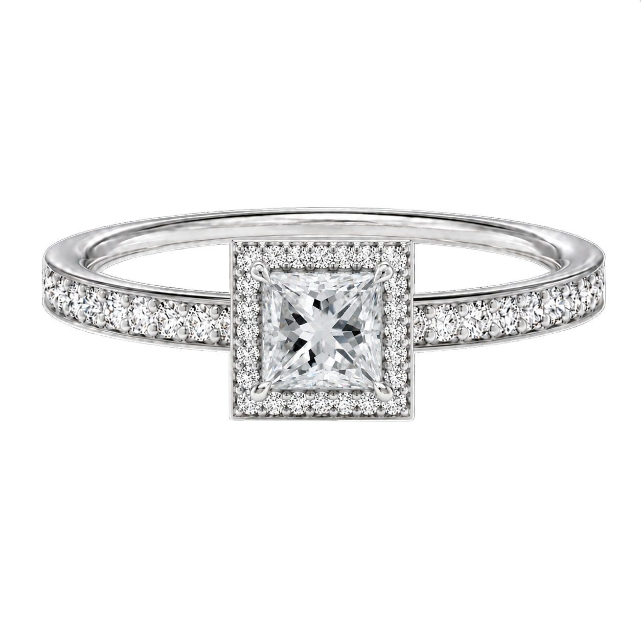 Deneuve - Princess - Platinum - Pavé