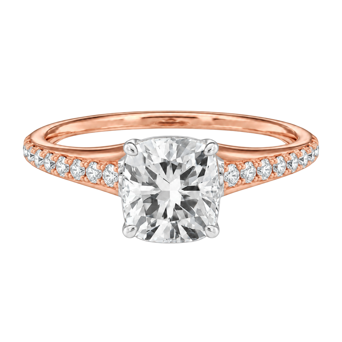 Lumiere - Cushion - Rose/White Tone - Pavé