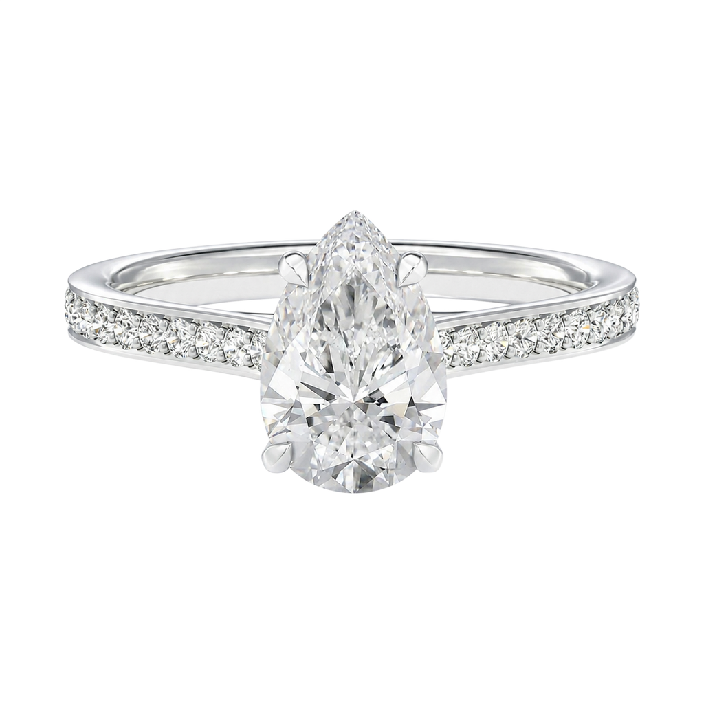 Basilica - Pear - Platinum - Pavé