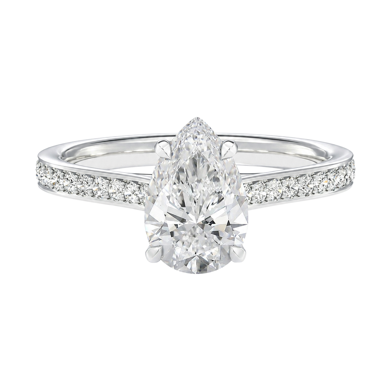 Basilica - Pear - Platinum - Pavé