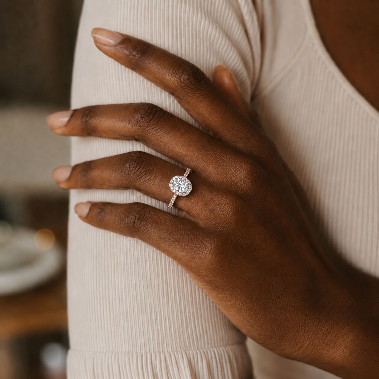 Cordelia - Oval - Rose / White Tone - Channel