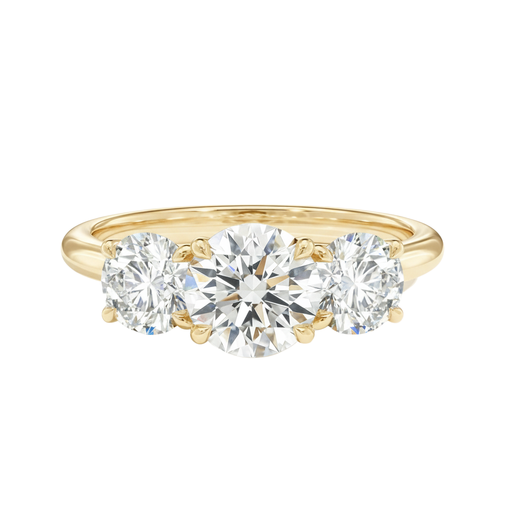 Trinity - Round - Yellow Gold - Plain