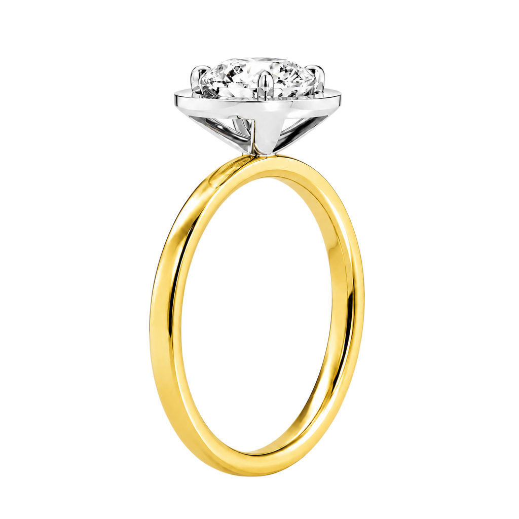 Deneuve - Asscher - Yellow/White Tone - Plain