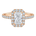 Cordelia - Radiant - Rose Gold - Pavé