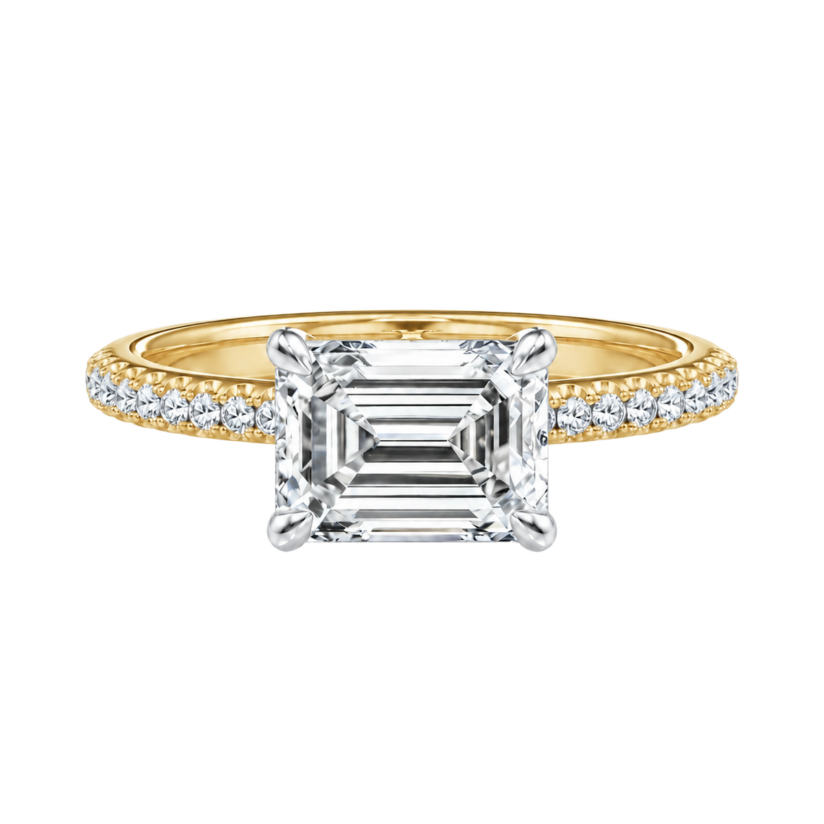 Meridian - Emerald - Yellow/White Tone - Pavé