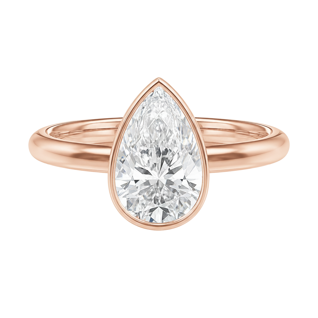 Bailey - Pear - Rose Gold - Plain