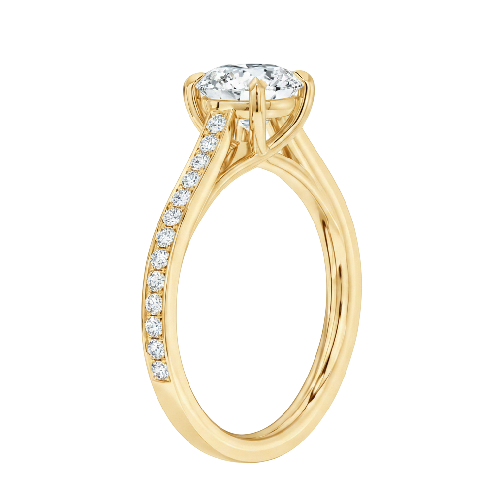 Basilica - Heart - Yellow Gold - Pavé