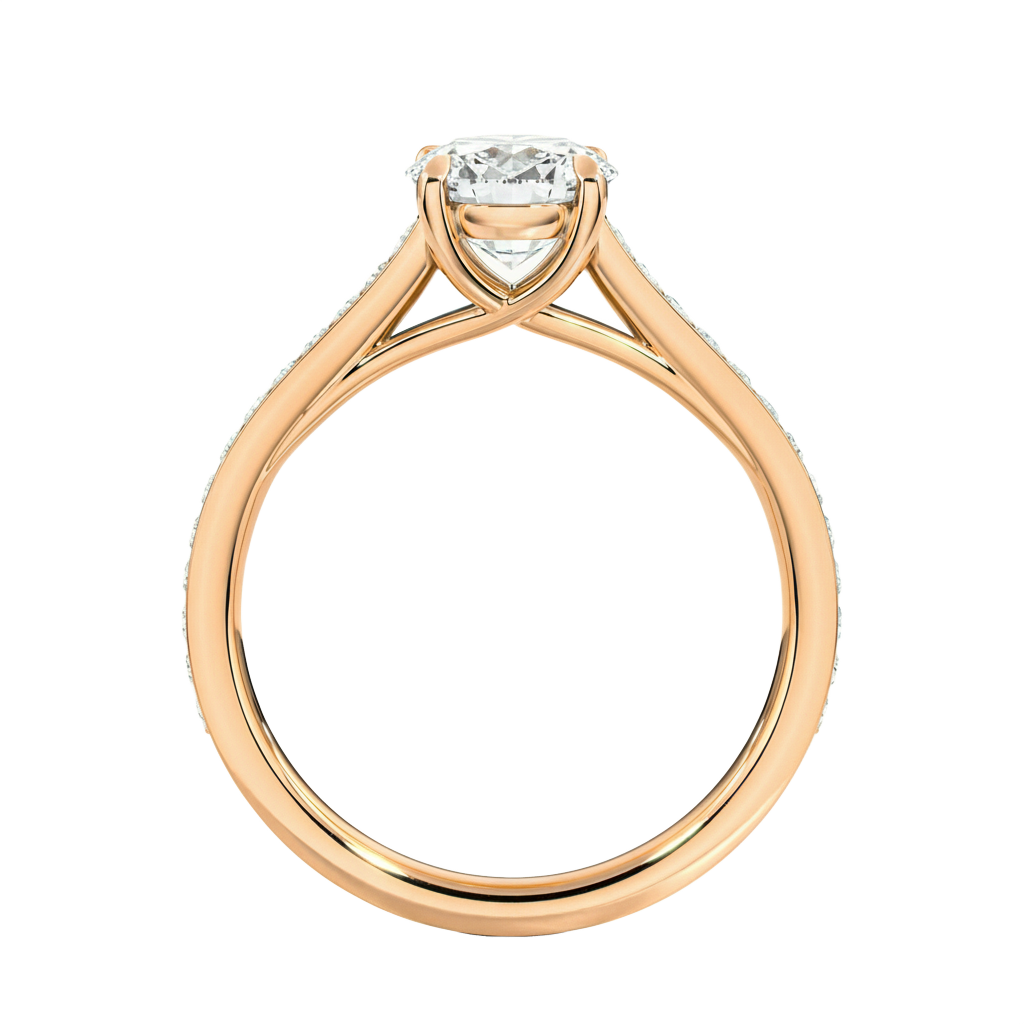 Basilica - Round - Rose Gold - Pavé
