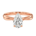 Wreath - Pear - Rose Gold - Plain