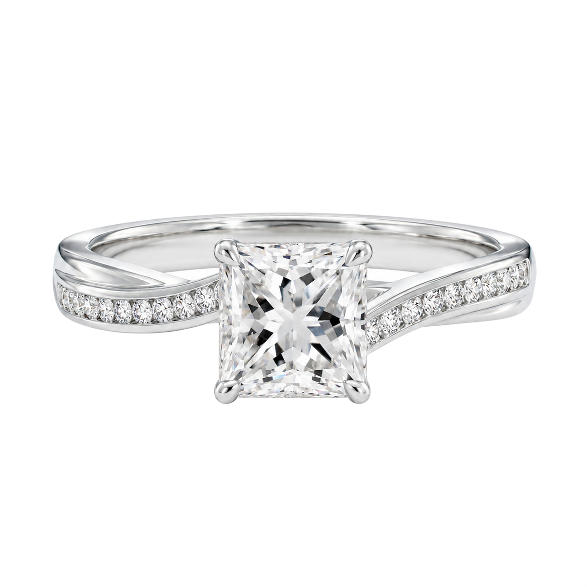 Wreath - Princess - White Gold - Channel