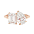 Duo - Emerald - Rose Gold - Plain