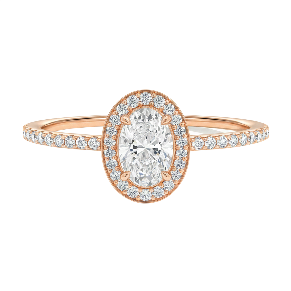 Deneuve - Oval - Rose Gold - Channel