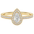 Deneuve - Pear - Yellow Gold - Channel