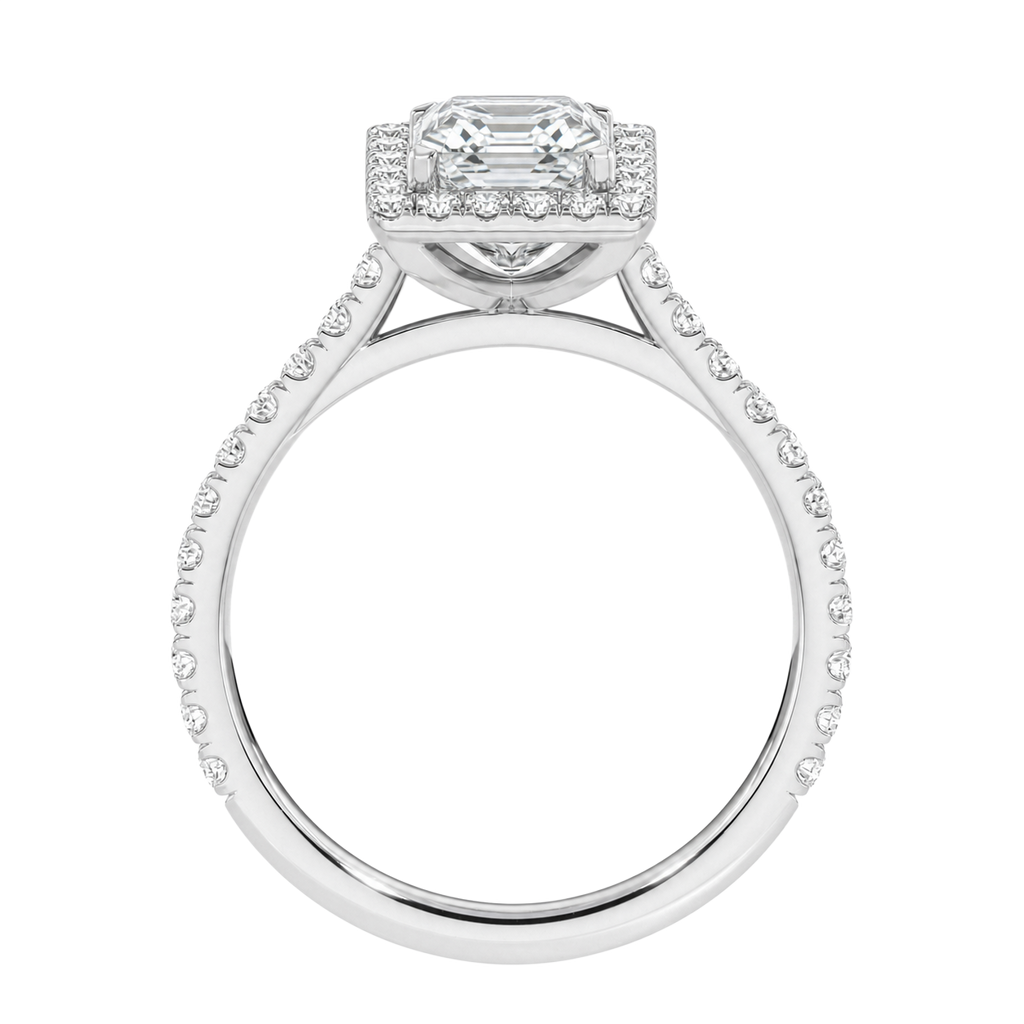 Cordelia - Asscher - Platinum - Pavé