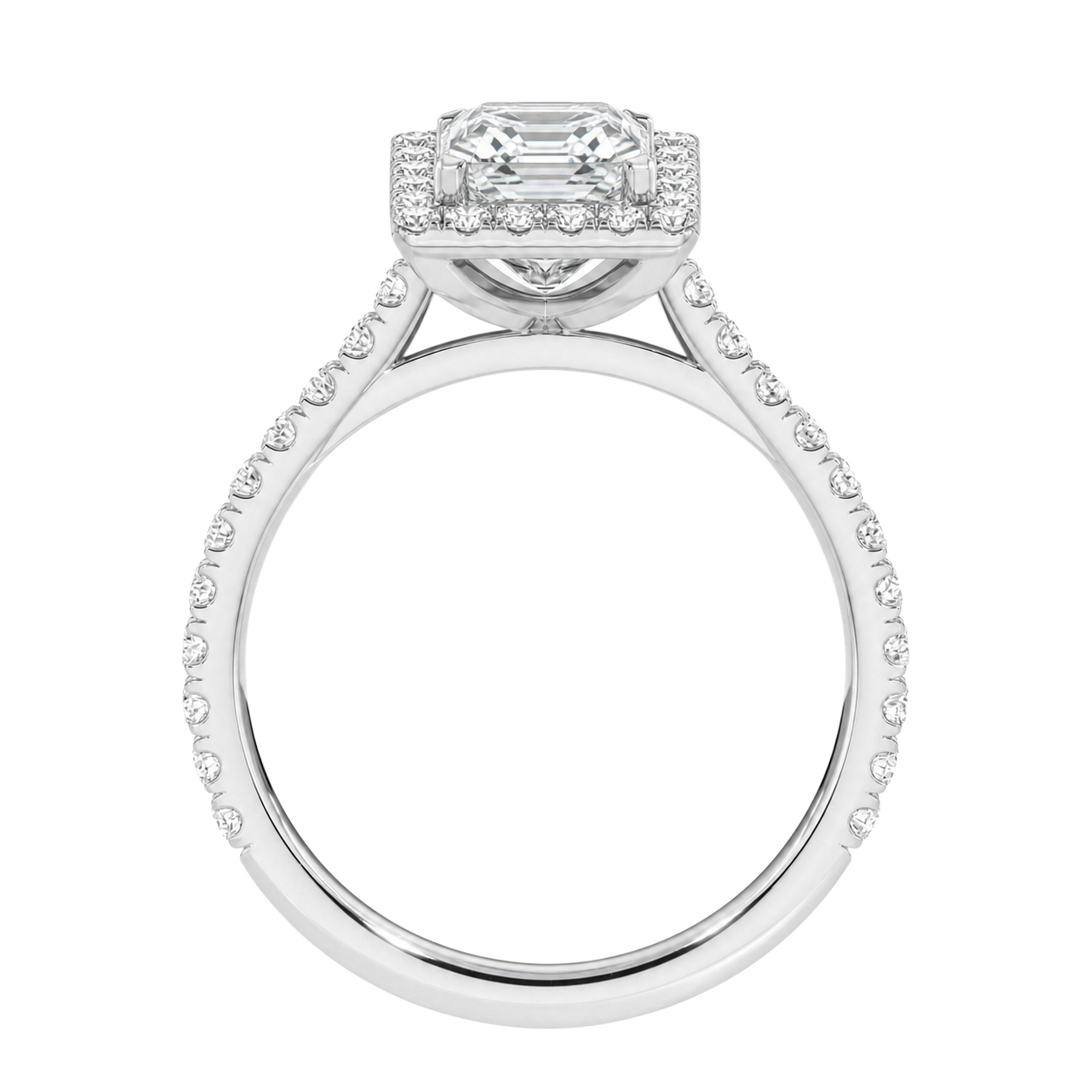 Cordelia - Asscher - Platinum - Pavé