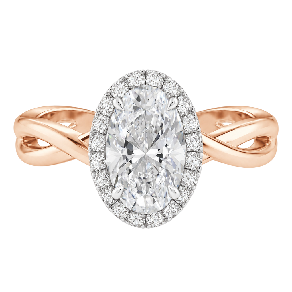Braid - Oval - Rose/White Tone - Plain