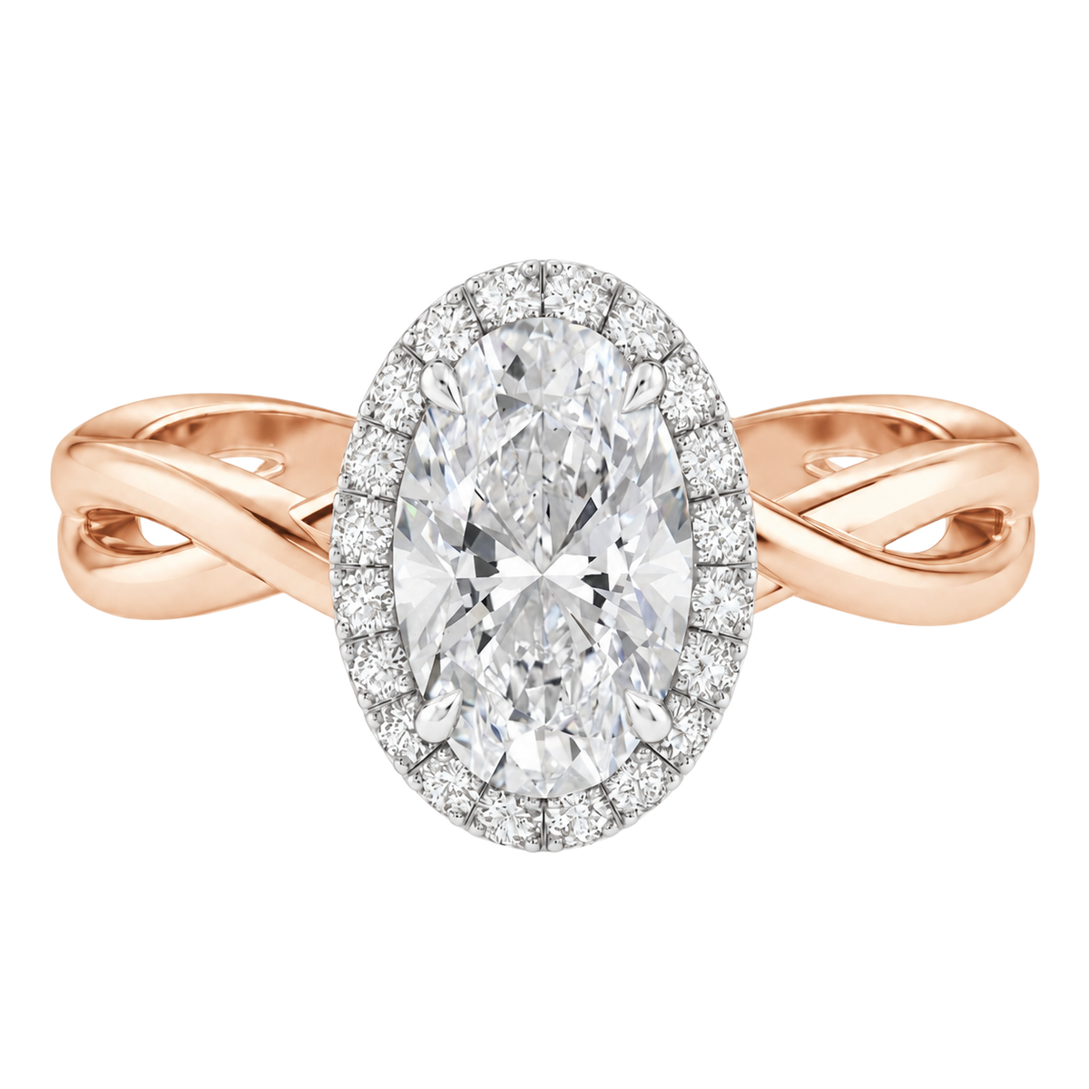 Braid - Oval - Rose/White Tone - Plain