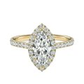 Cordelia - Marquise - Yellow Gold - Pavé