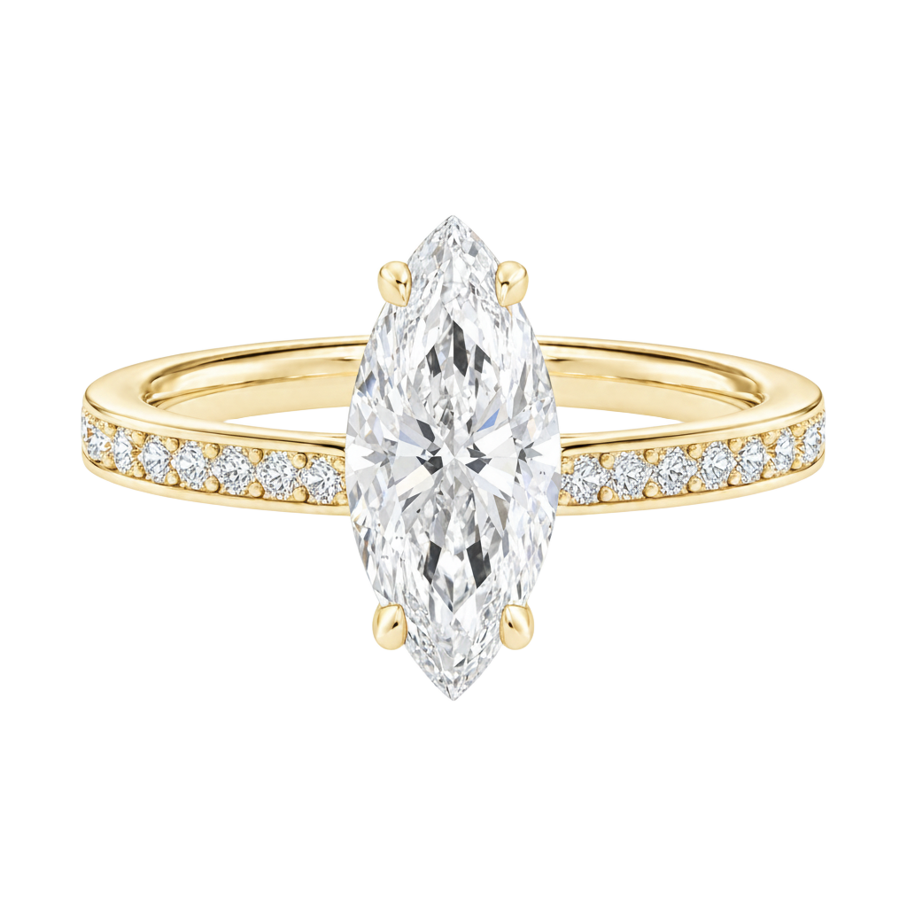 Talia - Marquise - Yellow Gold - Channel