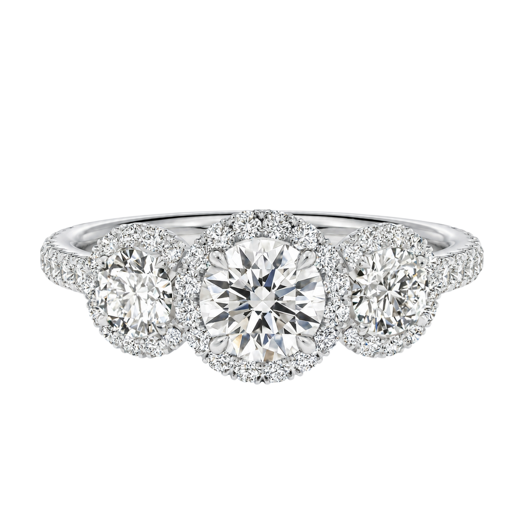 Winslow - Round - Platinum - Pavé