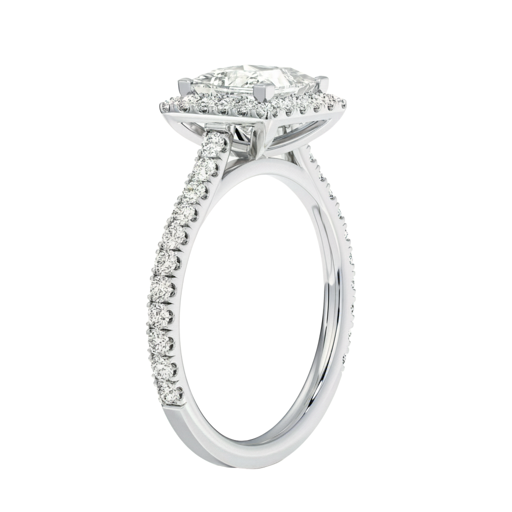 Cordelia - Princess - Platinum - Pavé