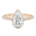 Solenne - Pear - Rose Gold - Pavé