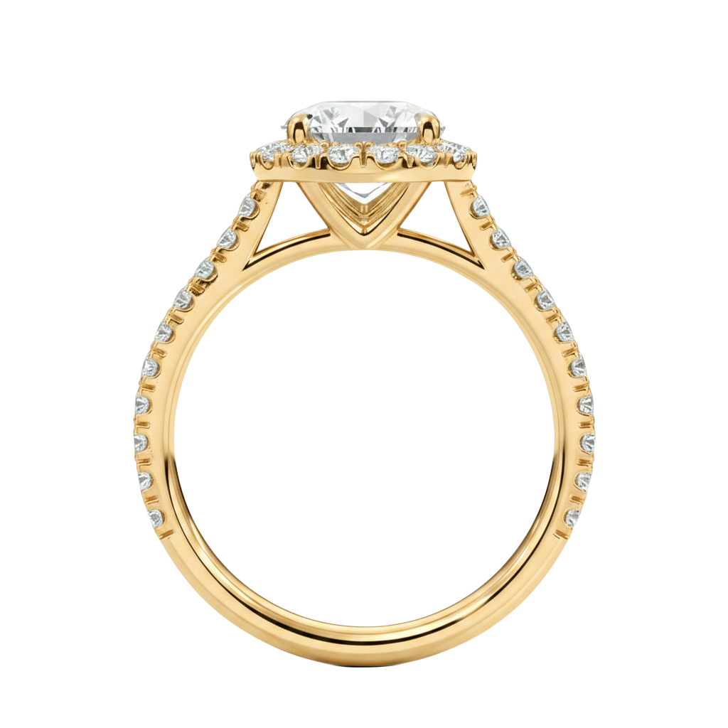 Cordelia - Heart - Yellow Gold - Pavé