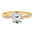 Wreath - Asscher - Yellow/White Tone - Channel