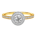 Deneuve - Round - Yellow/White Tone - Pavé