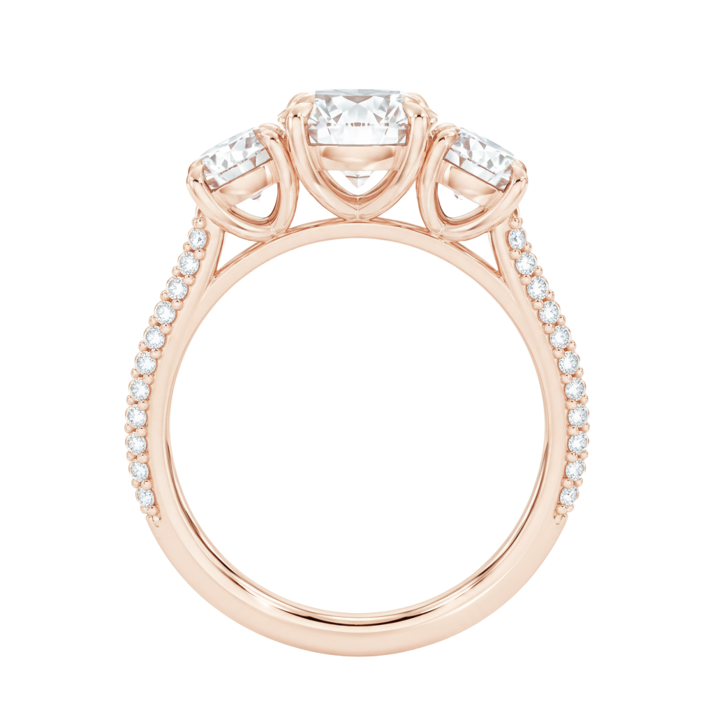 Elysium - Emerald - Rose Gold - Pavé