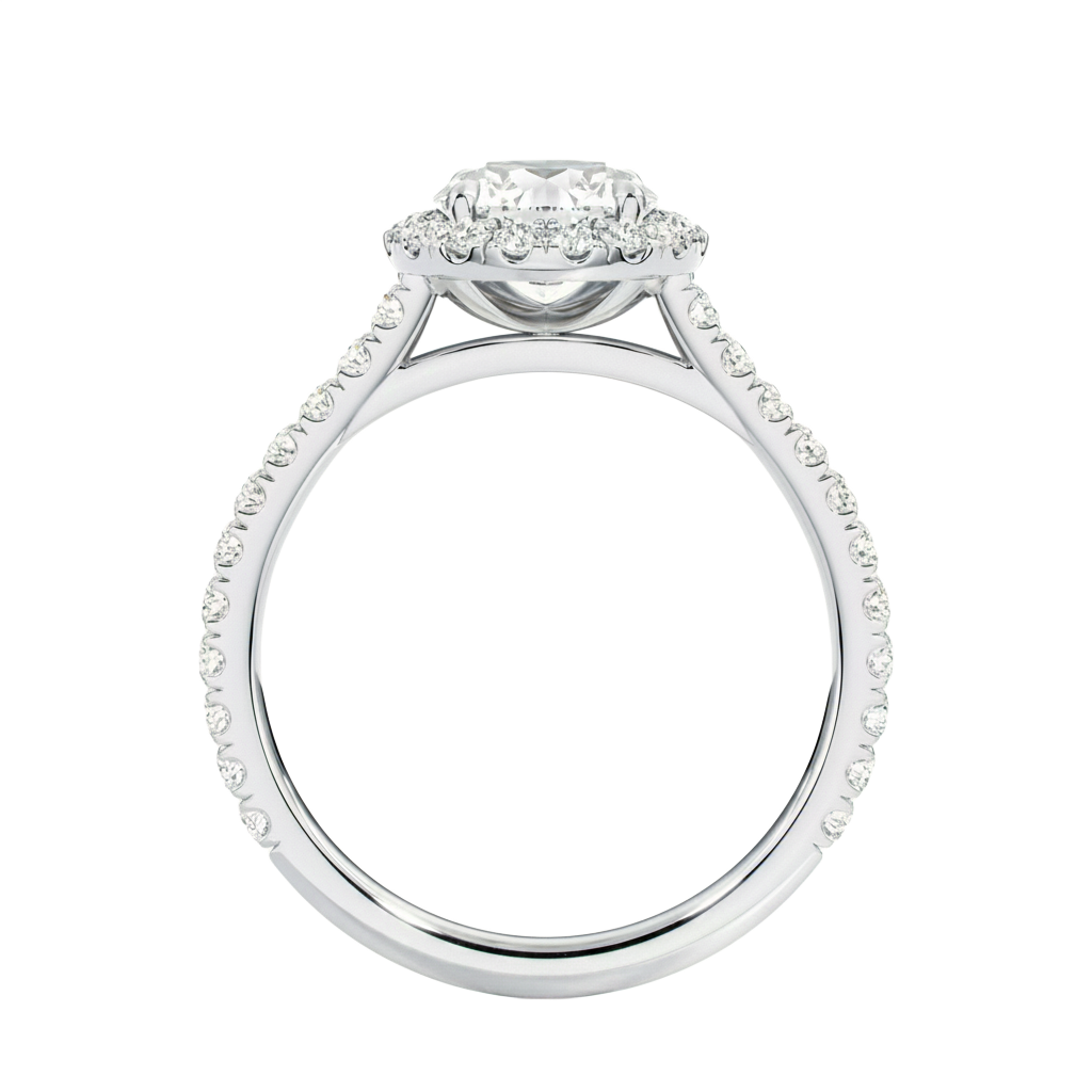 Cordelia - Round - White Gold - Pavé