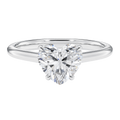 Basilica - Heart - White Gold - Plain